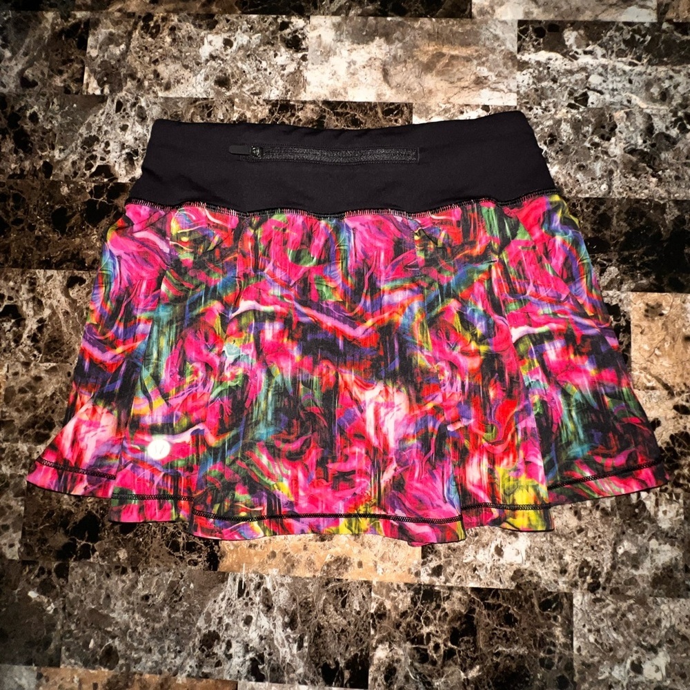 LULULEMON PACE RIVAL VIBRANT MULTICOLOR SKIRT/SKORT SIZE 6 - Picture 6 of 11